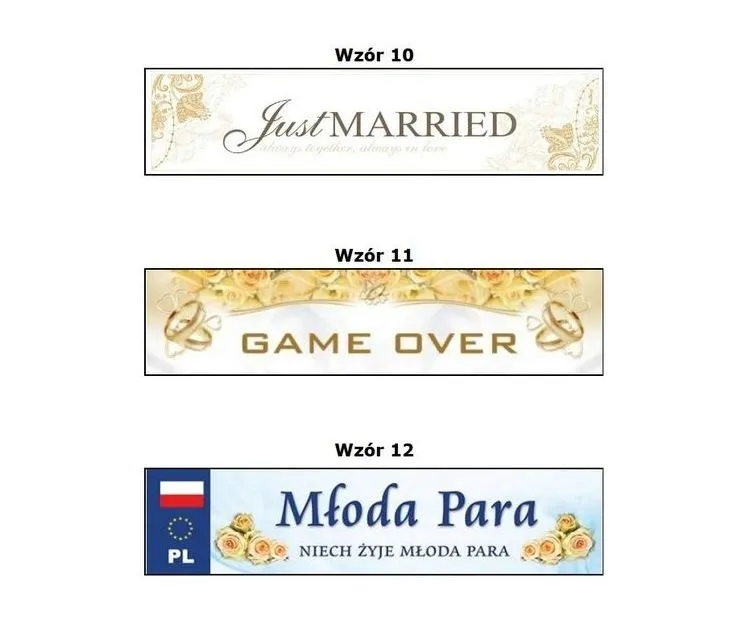 tablice-na-samochod-slubny-mr-and-mrs