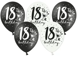balony-pastelowe-czarno-biale-na-18-urodziny-5szt