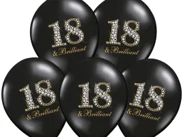 balony-na-18-urodziny-partydeco-30cm-5-szt-czarne
