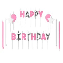 swieczki-urodzinowe-happy-birthday-rozowy-zestaw-na-tort