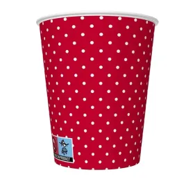 kubki-papierowe-jednorazowe-czerwone-w-kropki-250ml-8szt