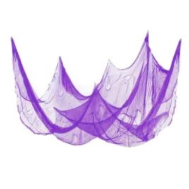 dekoracja-sufitowa-na-halloween-76x300cm-fioletowa-pajeczyna-pajak