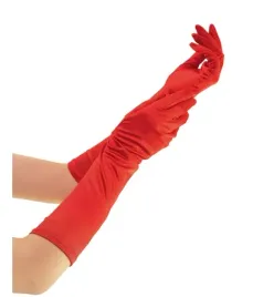 rekawiczki-imprezowe-satynowe-pieciopalczaste-czerwone-dlugie-retro