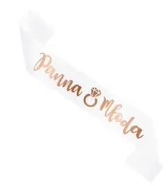 szarfa-panna-mloda-biala-160-cm-napis-rozowe-zloto