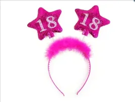 opaska-urodzinowa-gwiazdki-osiemnastka-18-rozowa