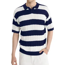 hypestfit-meska-koszulka-polo-krotki-rekaw-elegancka-w-paski-granatowa-xl