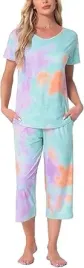 damska-pizama-tie-dye-krotki-rekaw-spodnie-capri-z-kieszeniami-pomarancz-l