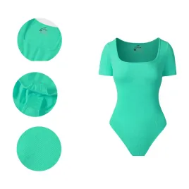 damskie-body-modelujace-krotki-rekaw-basic-treningowe-zielone-mietowe-s