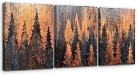 obraz-scienny-drewniana-rama-dekoracja-3-sztuki-50x70-cm-abstrakcyjny-las