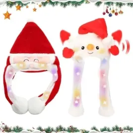 zestaw-swiatecznych-czapek-led-mikolaj-balwanek-ruchomymi-uszami-2szt