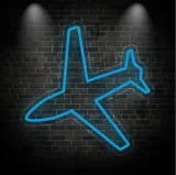 neon-led-dekoracja-scienna-samolot-50x50-plexi-stan-nowy