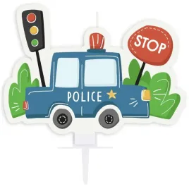 swieczka-na-tort-police-radiowoz-godan