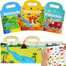 ksiazeczki-z-naklejkami-dla-dzieci-dinozauzy-pojazdy-zwierzeta-3-szt
