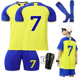 komplet-pilkarski-ronaldo-ai-nassr-koszulka-i-spodenki-r-140-150-cm