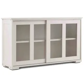 szafka-kuchenna-costway-bezowa-stojaca-plyta-wiorowa-2-drzwi-przeszklone