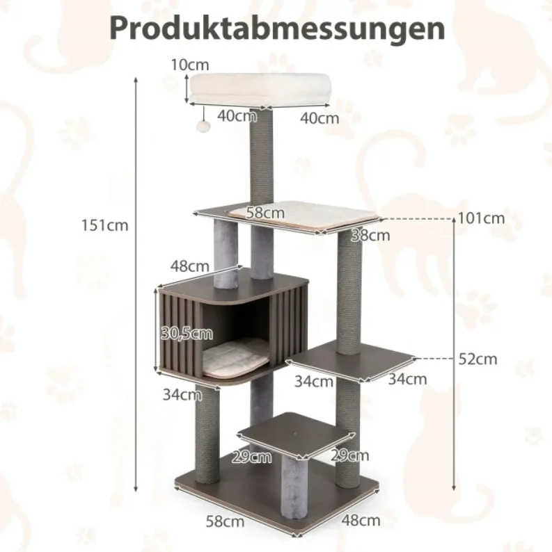 drapak-wysoki-costway-101-160-cm