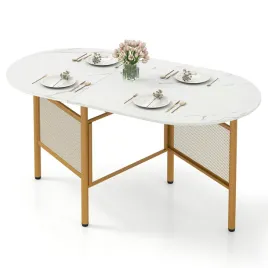 stol-kuchenny-costway-owalny-bialy-80-x-150-x-76-cm