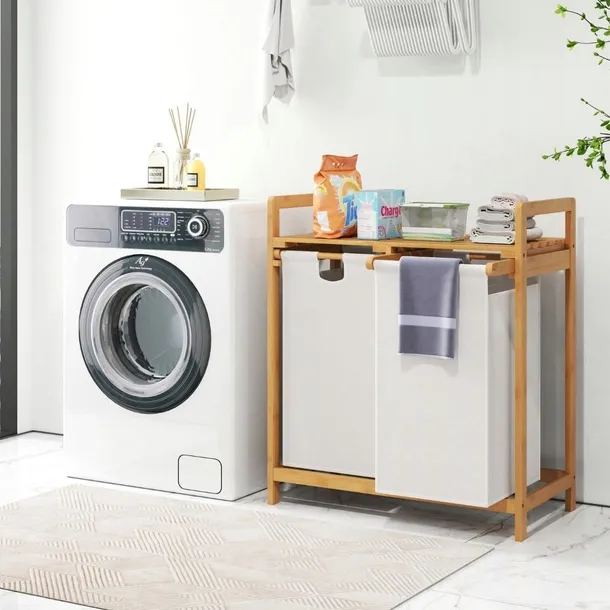 kosz-na-pranie-costway-70l-bialy-material-wykonania-bambus
