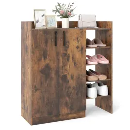 regal-costway-83-cm-x-91-cm-x-315-cm-dab-rustykalny