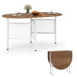 stol-kuchenny-costway-owalny-bialy-80-x-150-x-76-cm