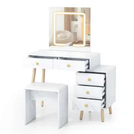 toaletka-costway-bialy-matowe-100-x-130-x-45cm