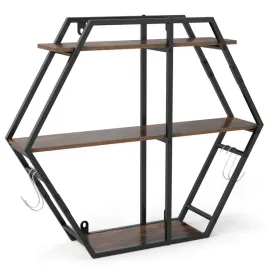 polka-metal-costway-80-x-18-cm-czarny-odcienie-brazu