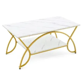 costway-stolik-prostokatny-kawowy-marmur-zloto-100-x-50-x-45-cm-bialy