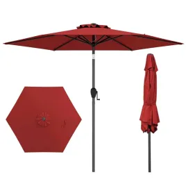 parasol-plazowy-costway-np12189bug-230-cm-czerwony