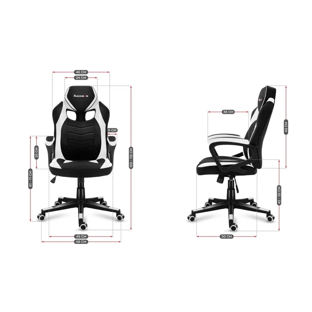 fotel-gamingowy-huzaro-force-2-5-white-mesh-stan-nowy