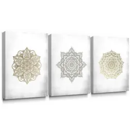 sumgar-mandala-sztuka-zlota-dekoracja-scienna-30x40cmx3