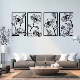yiya-metalowa-dekoracja-scienna-kwiat-sztuka-linia-minimalistyczna