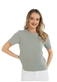 t-shirt-damski-bawelniany-gladki-o-klasycznym-kroju-khaki-l