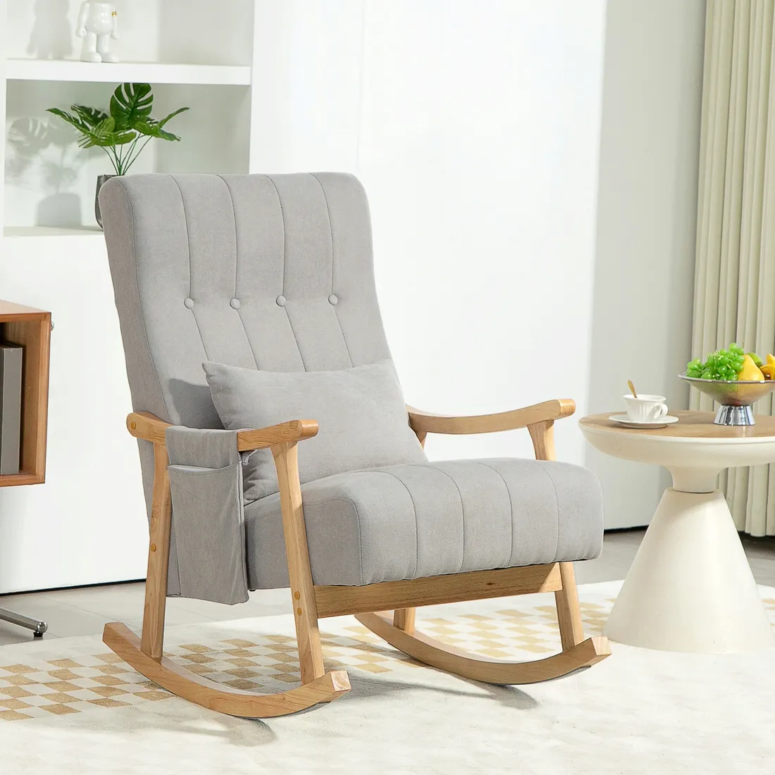 fotel-bujany-homcom-szary