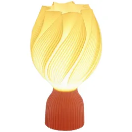 lampa-stolowa-led-z-kloszem-3d-w-ksztalcie-kwiatu-zolty