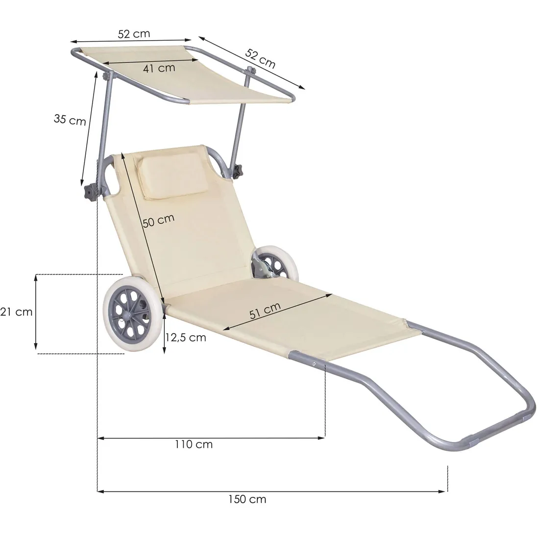 lezak-metal-bezowy-springos-kolor-bezowy
