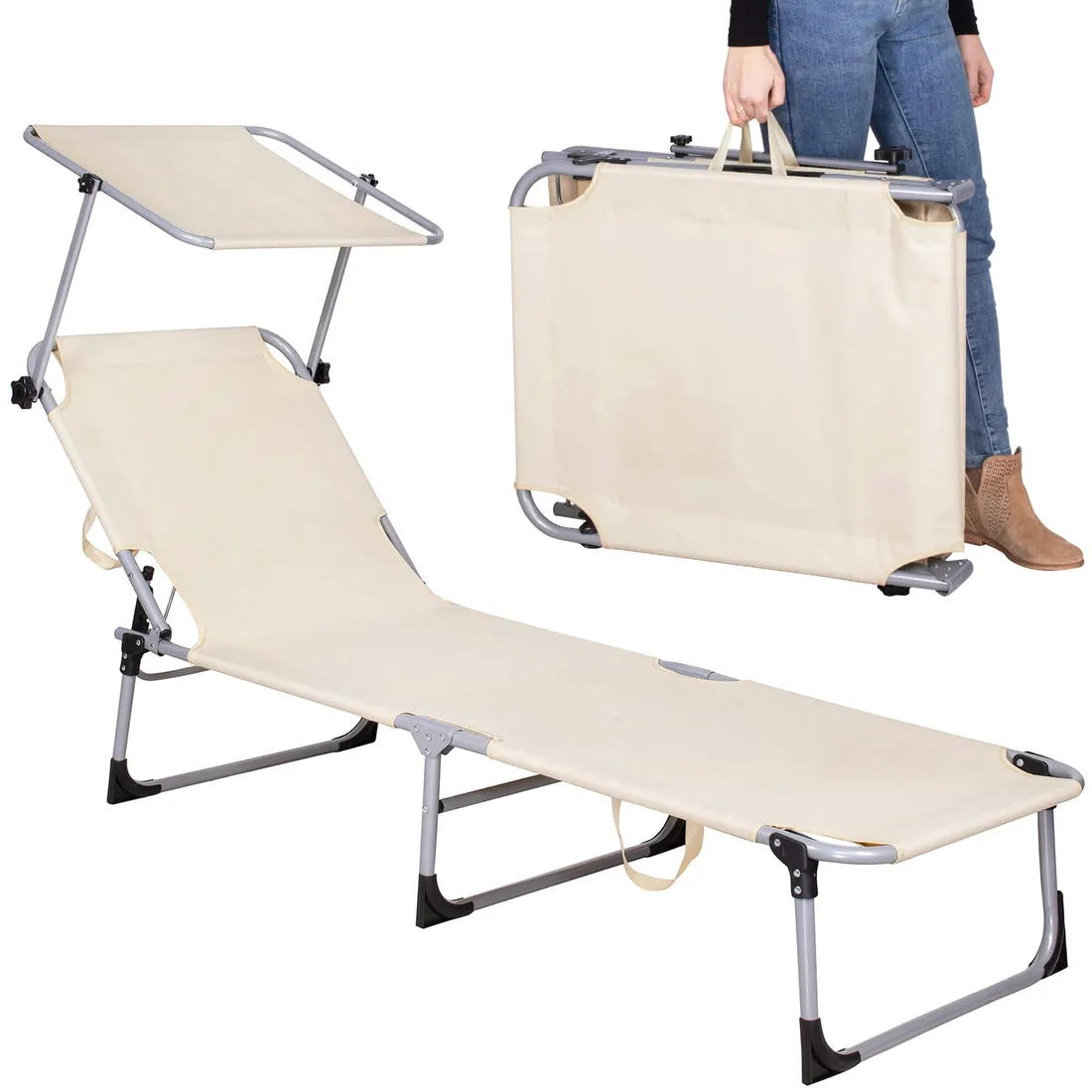 lezak-metal-bezowy-springos-kolor-bezowy