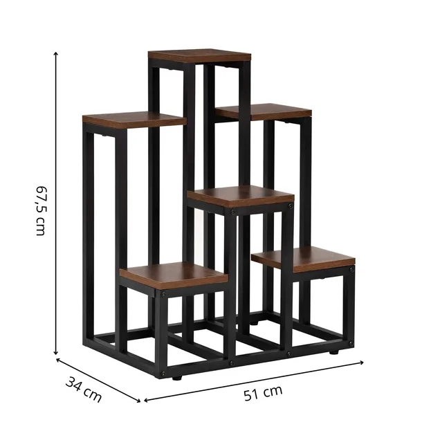 kwietnik-springos-675-cm-metal-material-wykonania-metal-kolor-czarny