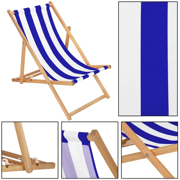 lezak-drewno-niebieski-springos-material-siedziska-tkanina