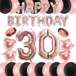 zestaw-balony-rose-gold-30-urodziny-happy-birthday