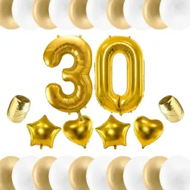 zestaw-balony-zloty-bialy-na-30-urodziny