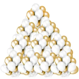 balony-biale-zlote-pierwsza-komunia-swieta-100szt