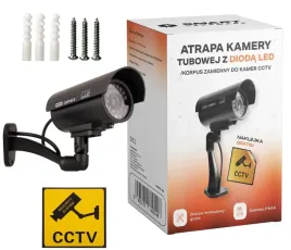 atrapa-kamery-cctv-monitoring-kamera-tubowa-zewnetrzna-dioda-ir-led-czarna