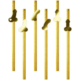 slomki-imprezowe-peniski-mix-zloty-metalik-195-cm-6-szt