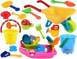 zestaw-do-piasku-taczka-konewka-foremki-lopatka-grabki-wiaderko-sitko-lodka