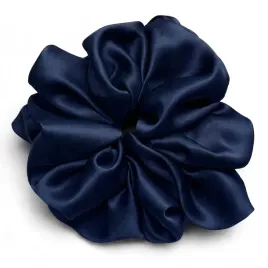 jedwabna-gumka-do-wlosow-100percent-jedwab-scrunchie-granatowa-xxl-meravil
