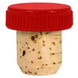 korek-grzybek-czerwony-aglomer-glowka-plastik-19mm