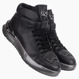 buty-meskie-skorzane-wysokie-czarne-sportowe-sneakersy-doubare-40