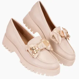 polbuty-damskie-bezowe-mokasyny-eko-skora-wsuwane-loafers-lekkie-modne-40