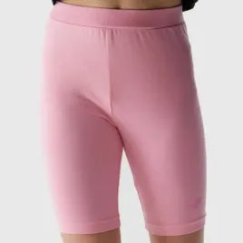 legginsy-dziewczece-4f-kolarki-dzianinowe-krotkie-spodenki-rozowe-122-128