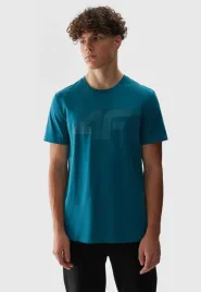 koszulka-meska-4f-t-shirt-morska-zielen-sportowy-regular-fit-bawelna-m